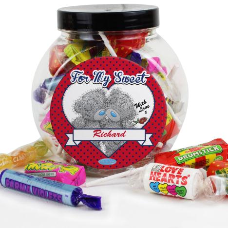 Personalised Me to You Bear Love Heart Couple 250g Sweet Jar £8.99